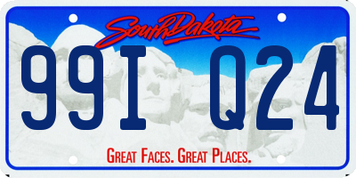 SD license plate 99IQ24