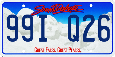 SD license plate 99IQ26