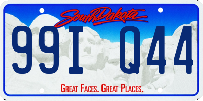 SD license plate 99IQ44