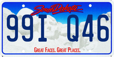 SD license plate 99IQ46