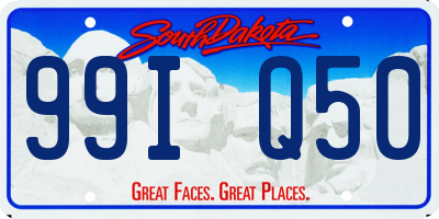 SD license plate 99IQ50