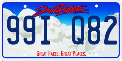 SD license plate 99IQ82