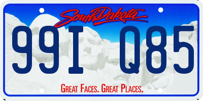 SD license plate 99IQ85