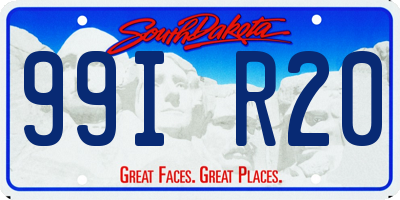 SD license plate 99IR20