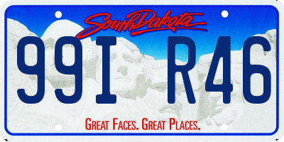SD license plate 99IR46