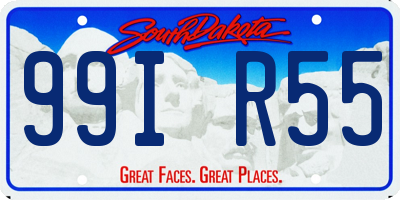 SD license plate 99IR55