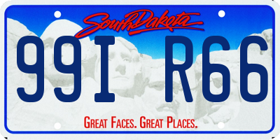 SD license plate 99IR66