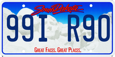 SD license plate 99IR90