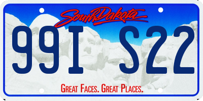 SD license plate 99IS22