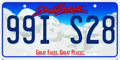 SD license plate 99IS28