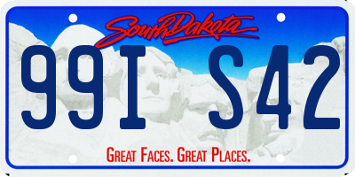 SD license plate 99IS42