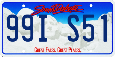 SD license plate 99IS51