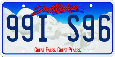 SD license plate 99IS96