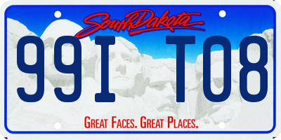 SD license plate 99IT08