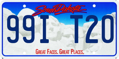 SD license plate 99IT20