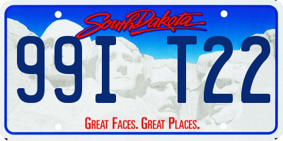 SD license plate 99IT22