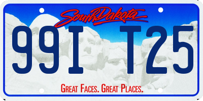 SD license plate 99IT25