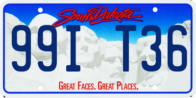 SD license plate 99IT36