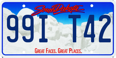 SD license plate 99IT42