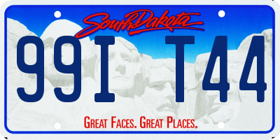 SD license plate 99IT44