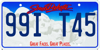 SD license plate 99IT45