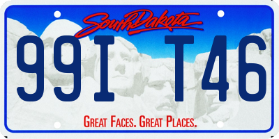 SD license plate 99IT46