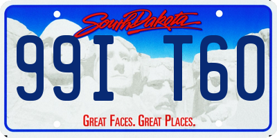 SD license plate 99IT60