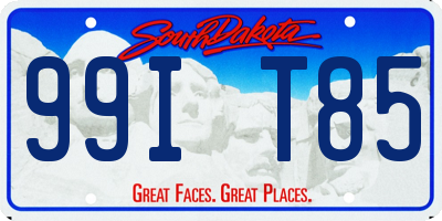 SD license plate 99IT85