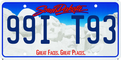 SD license plate 99IT93