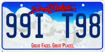 SD license plate 99IT98