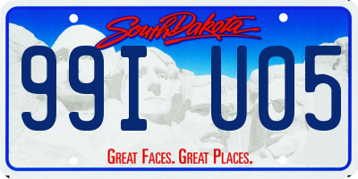 SD license plate 99IU05