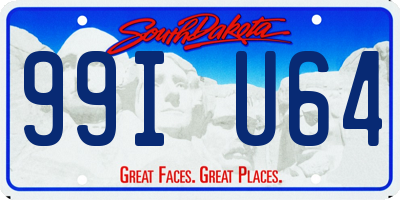 SD license plate 99IU64