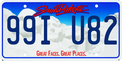 SD license plate 99IU82