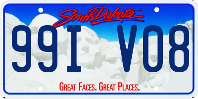 SD license plate 99IV08