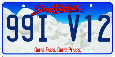 SD license plate 99IV12