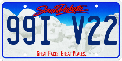 SD license plate 99IV22