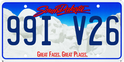 SD license plate 99IV26