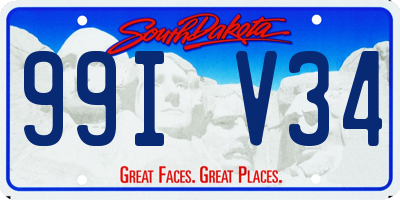 SD license plate 99IV34
