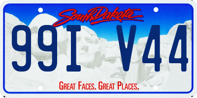 SD license plate 99IV44