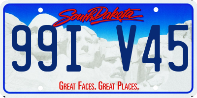 SD license plate 99IV45