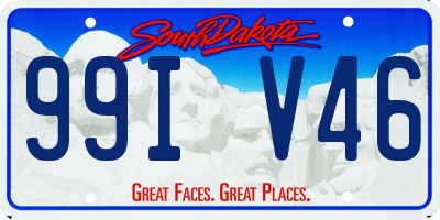 SD license plate 99IV46