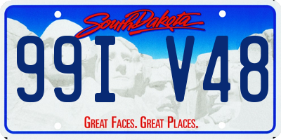 SD license plate 99IV48