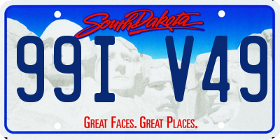 SD license plate 99IV49