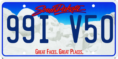 SD license plate 99IV50