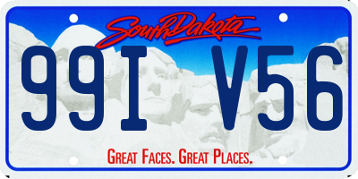 SD license plate 99IV56