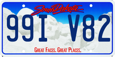 SD license plate 99IV82