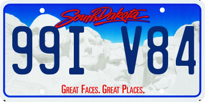 SD license plate 99IV84