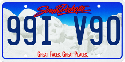 SD license plate 99IV90