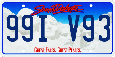 SD license plate 99IV93