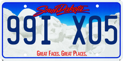 SD license plate 99IX05